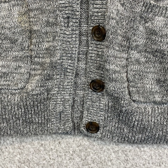 Hollister cardigan sweater S chunky buttons heathered gray grandpacore unisex - Picture 2 of 10